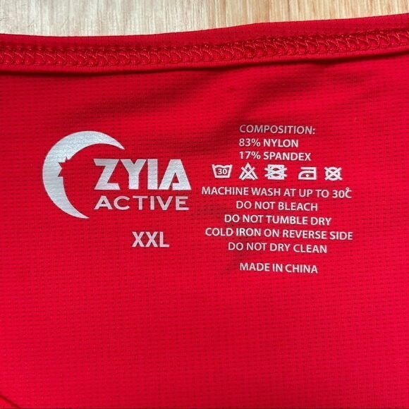 NWT Zyia Active Red Slit Muscle Tank - Size: XXL - Picture 5 of 8